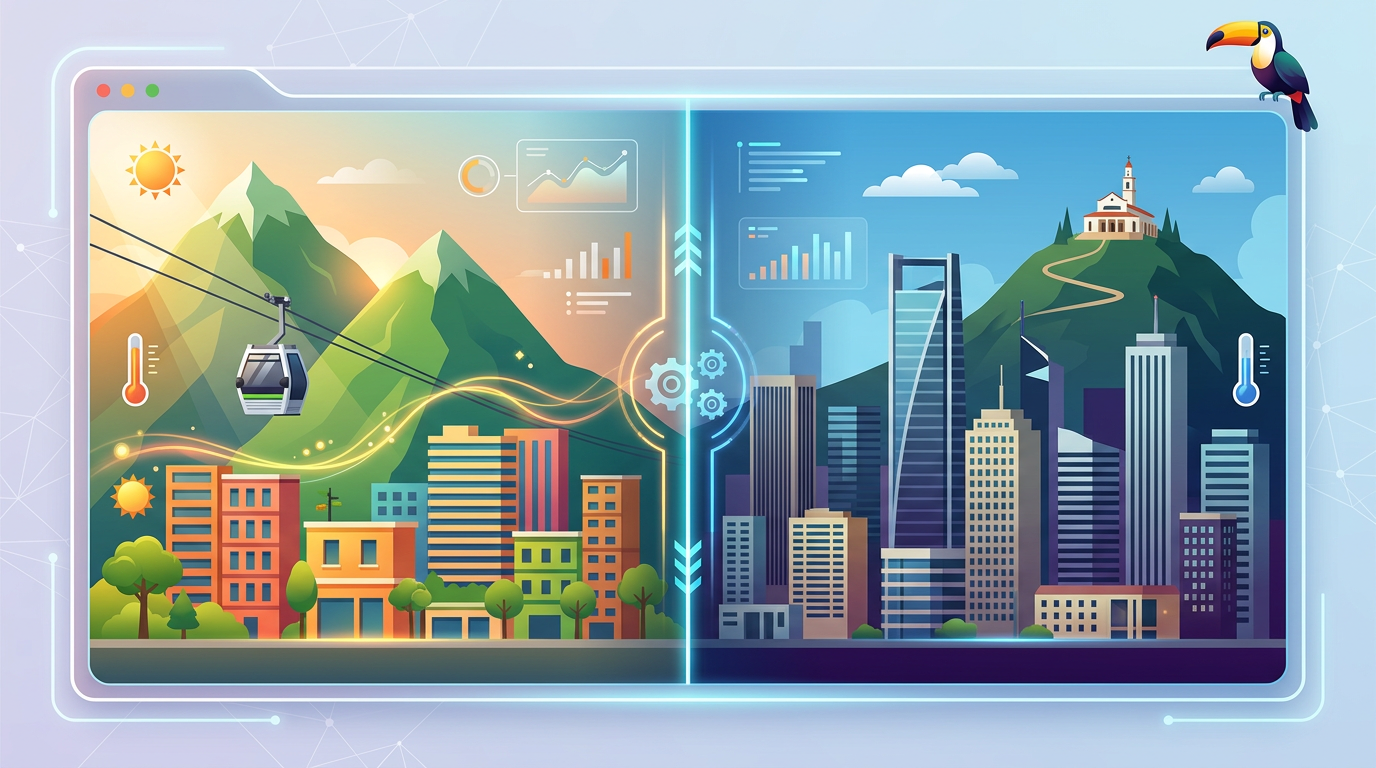 Comparación Medellín vs Bogotá
