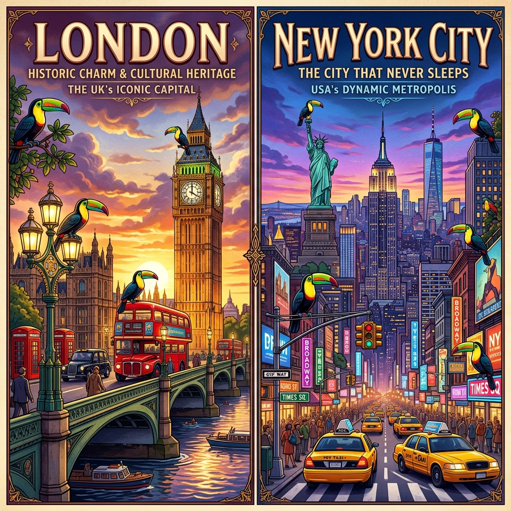 Comparing London and New York