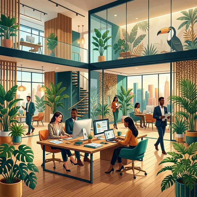 Sárafi en la oficina