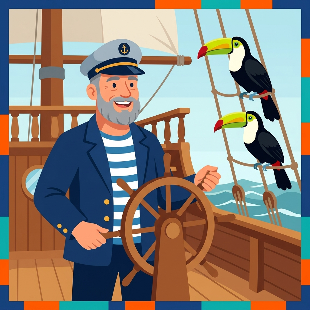 Captain WEIRDO on the ship deck